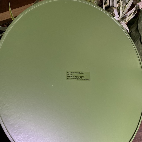 Pottery Barn Black and Green Whimsical Forest Gnome Handcrafted Serving Tray - Picture 12 of 16